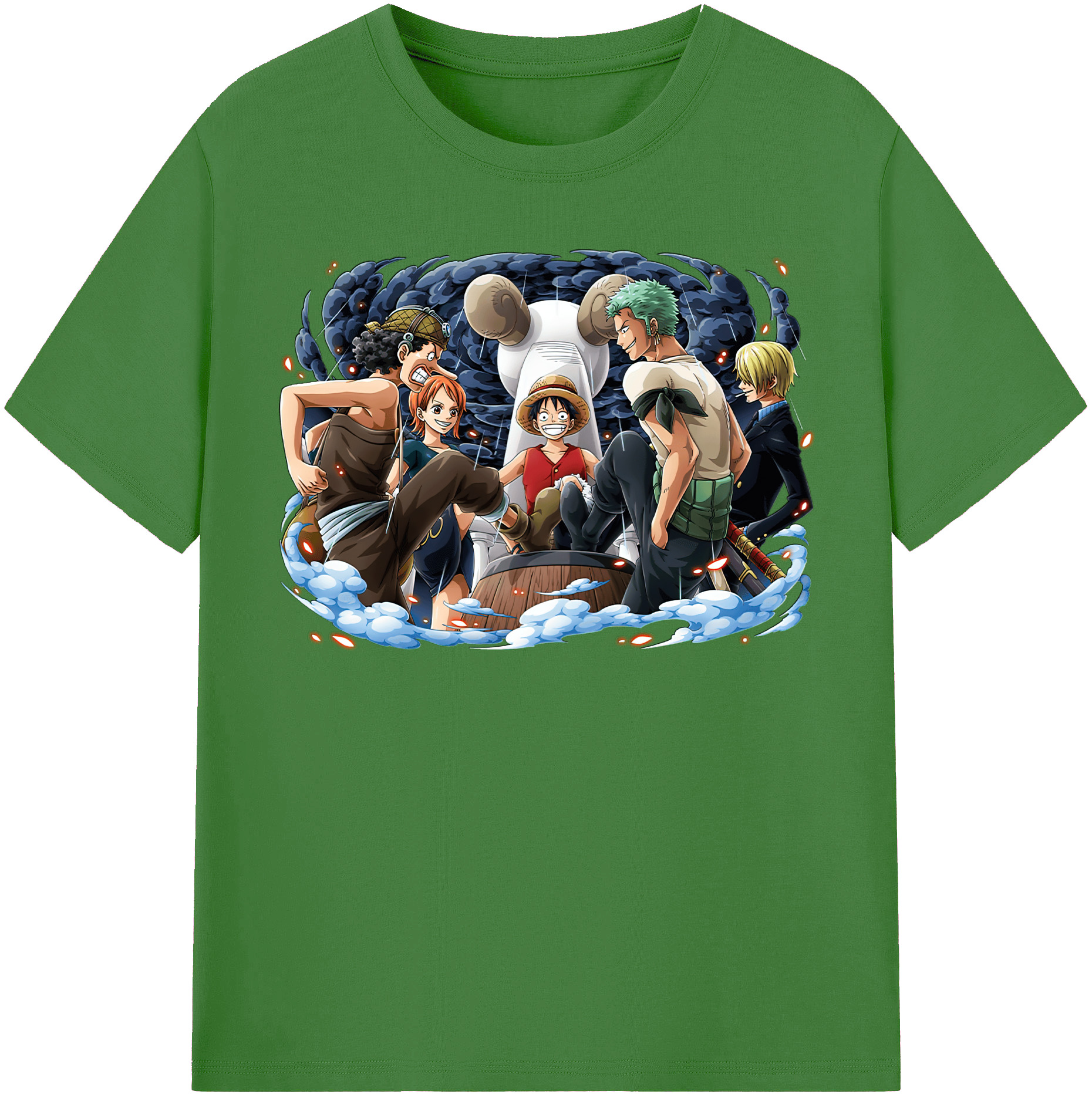 ワンピース モンキー・D・ルフィ ONE PIECE Monkey D. Luffy レディースカジュアルプリントTシャツ（綿100％）